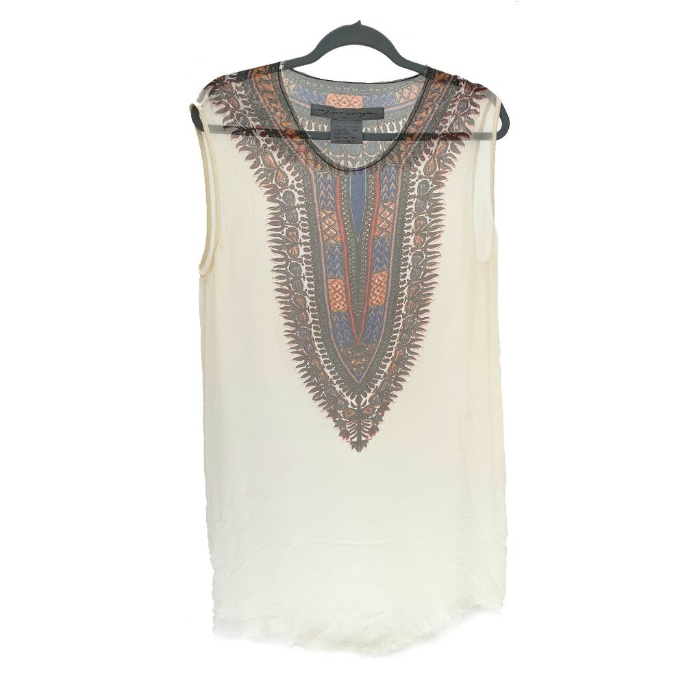 RAQUEL ALLEGRA silk tunic dress sheer Small